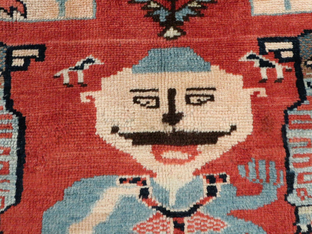 Vintage Pictorial Hamadan Rug, No.27794 - Gss