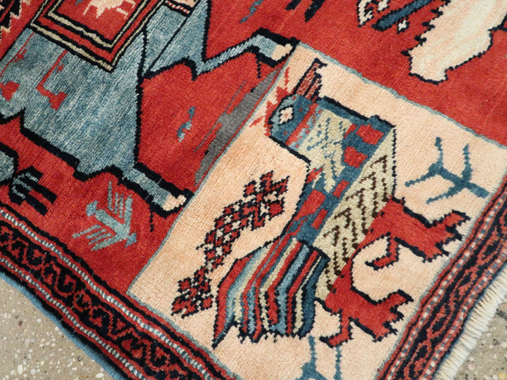 Vintage Pictorial Hamadan Rug, No.27794 - Gss