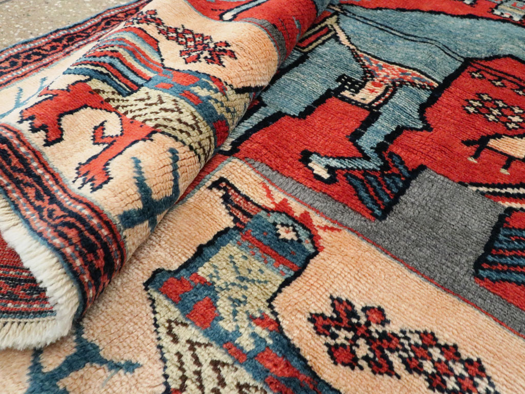 Vintage Pictorial Hamadan Rug, No.27794 - Gss