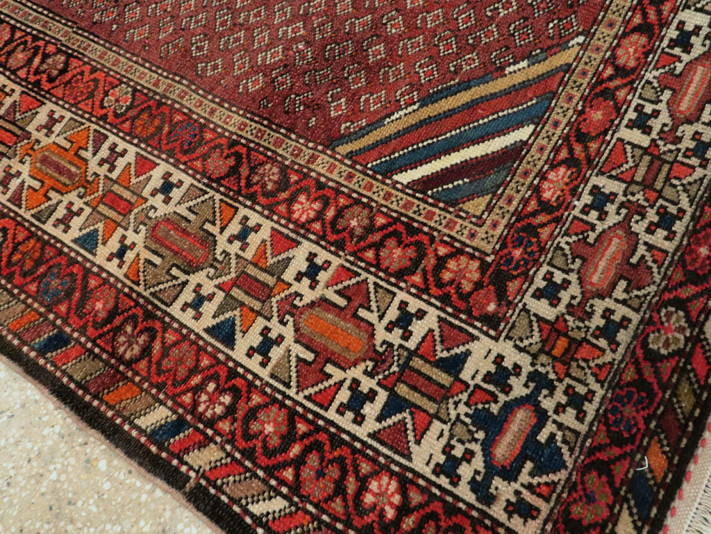 Antique Persian Pictorial Malayer Accent Rug, No.27798 - Gss