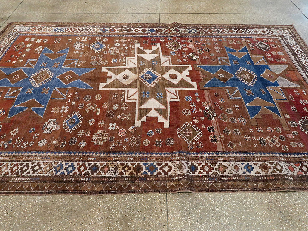 Vintage  Caucasian Kazak Rug, No.27814 - Gss
