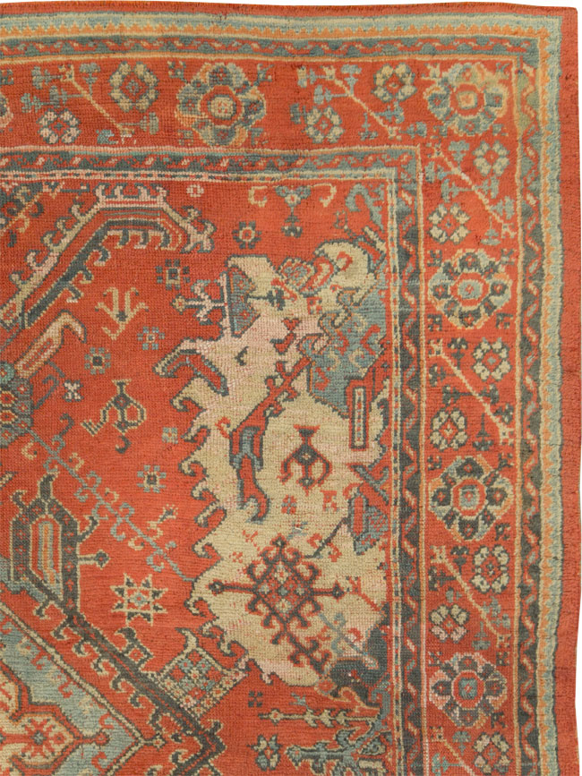 Antique Turkish Oushak Rug, No.27815 - Gss