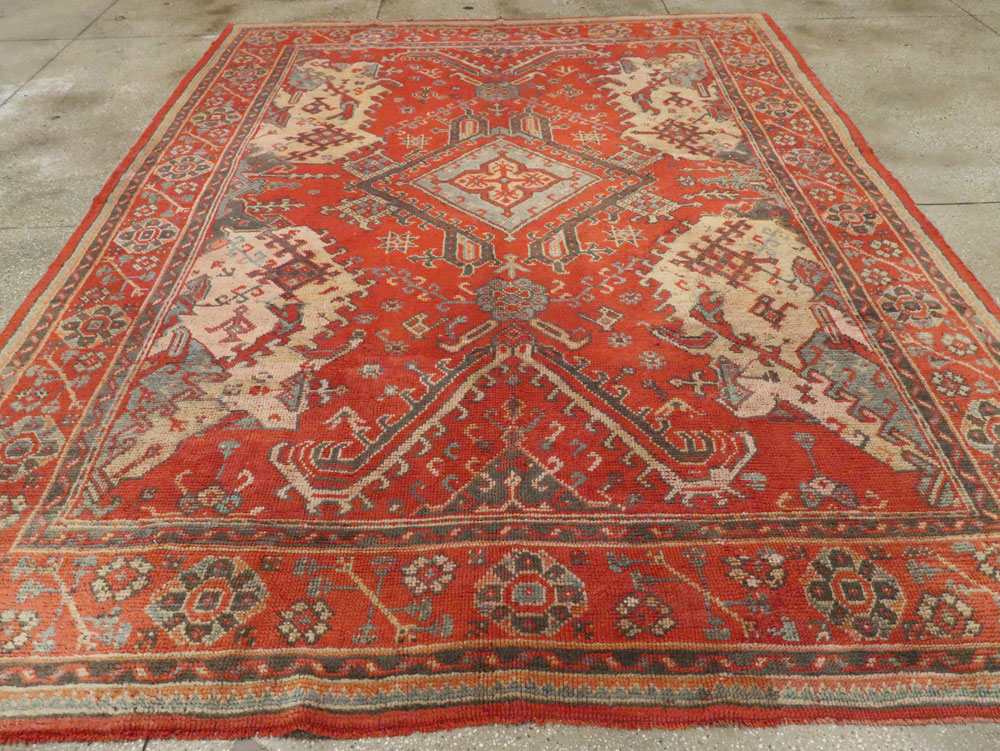 Antique Turkish Oushak Rug, No.27815 - Gss