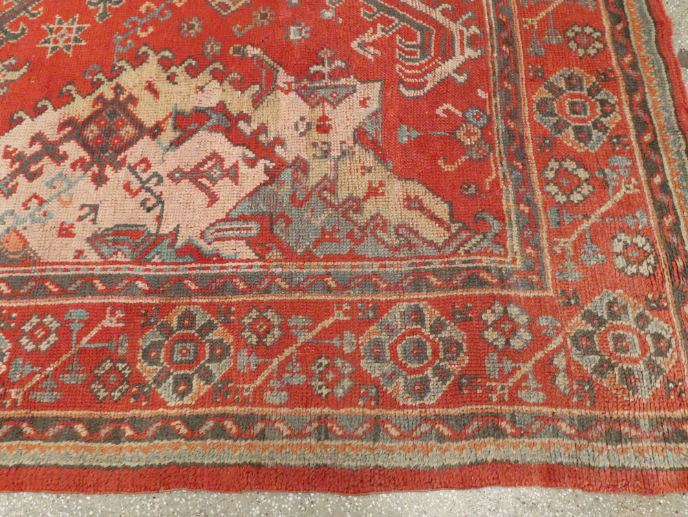 Antique Turkish Oushak Rug, No.27815 - Gss