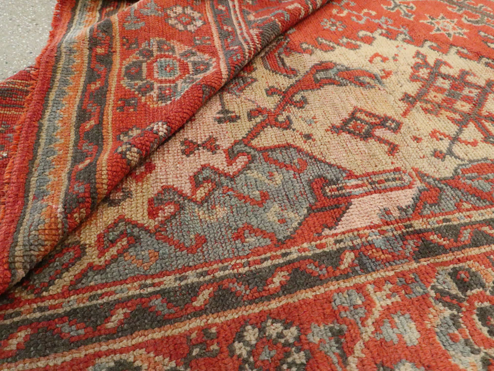 Antique Turkish Oushak Rug, No.27815 - Gss
