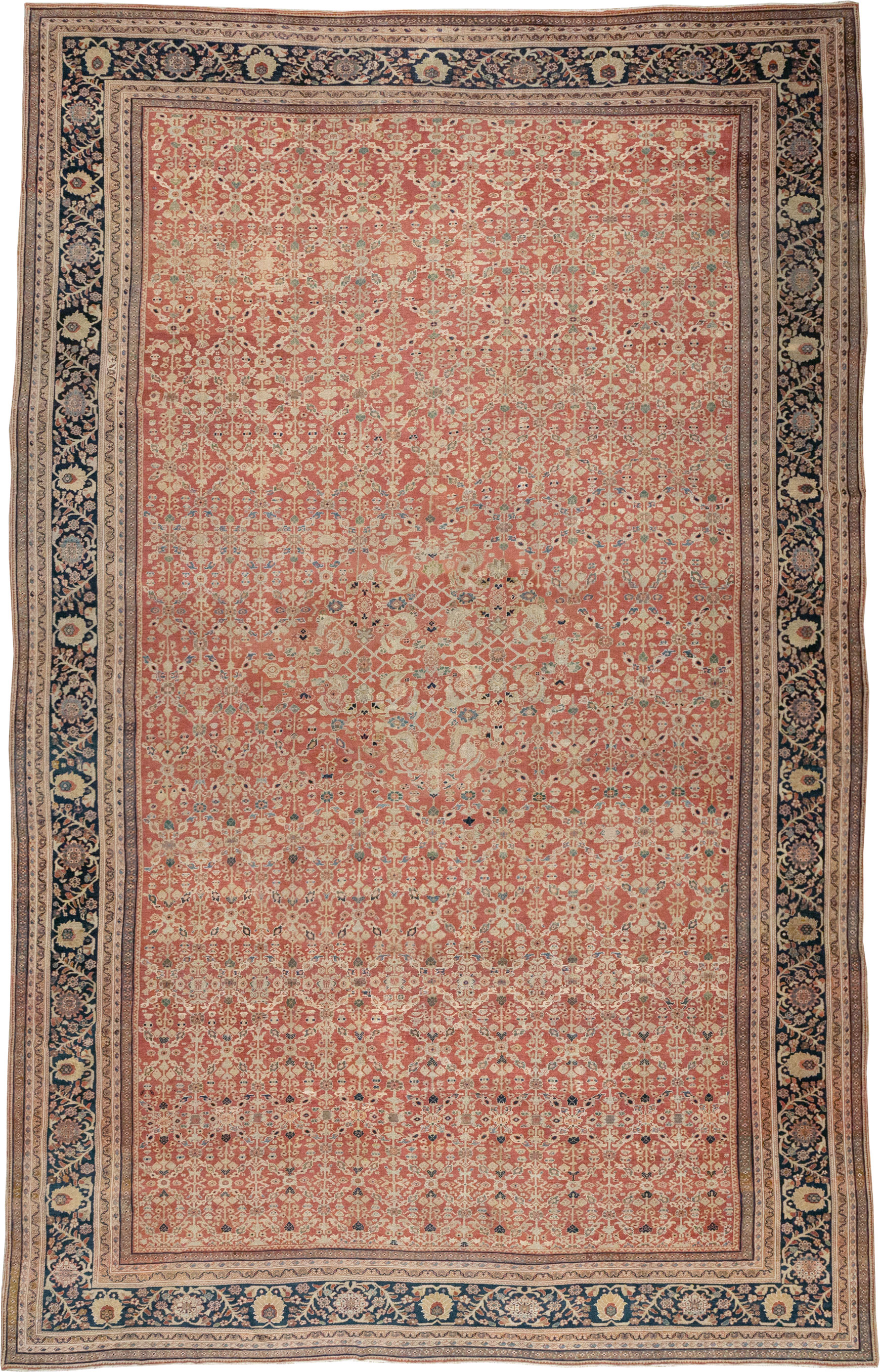 Antique Persian Mahal Oversize Carpet, No.27816 - Gss