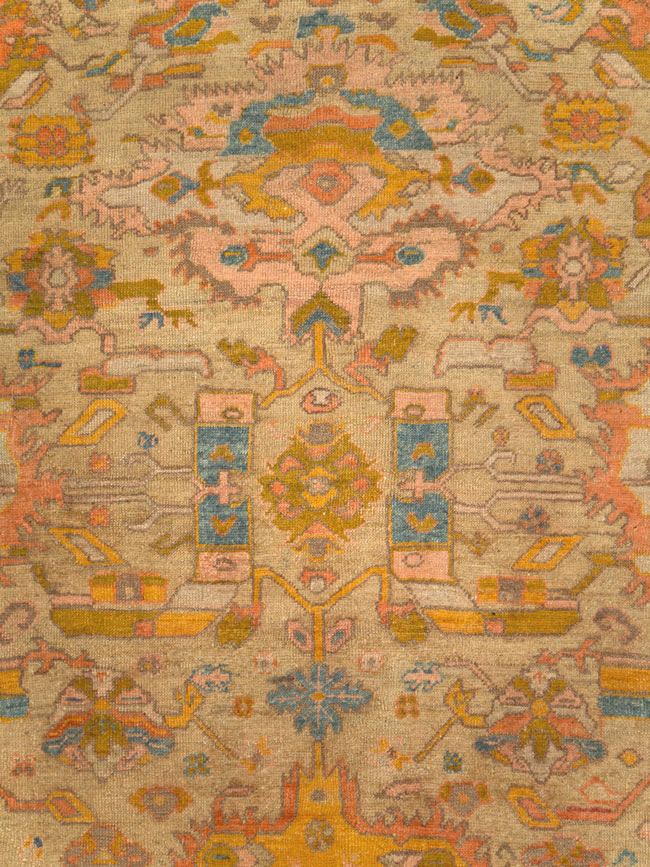 Antique Turkish Oushak Square Carpet, No.27824 - Gss