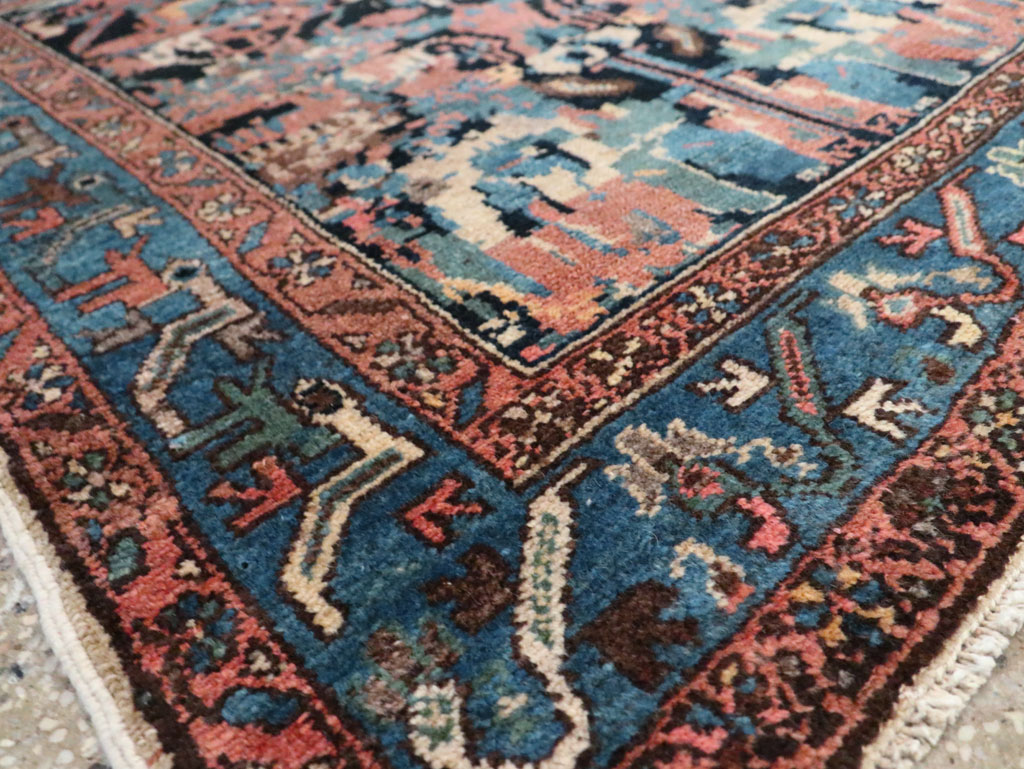 Antique Persian Malayer Square Throw Rug, No.27833 - Gss