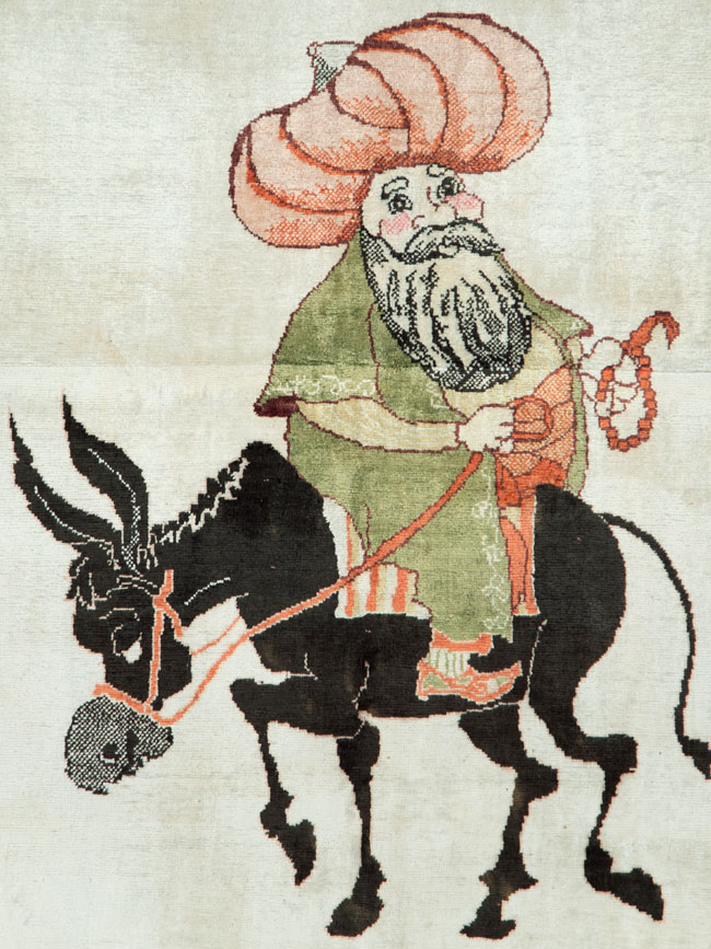 Vintage Turkish Kayseri Pictorial Rug, No.27854 - Gss