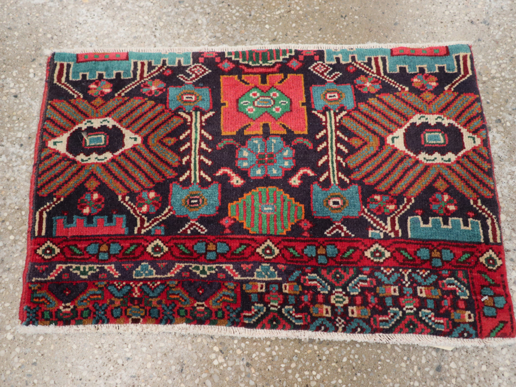 Vintage Persian Bidjar Sampler Throw Rug, No.27861 - Gss