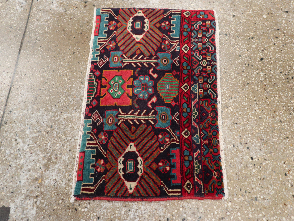 Vintage Persian Bidjar Sampler Throw Rug, No.27861 - Gss