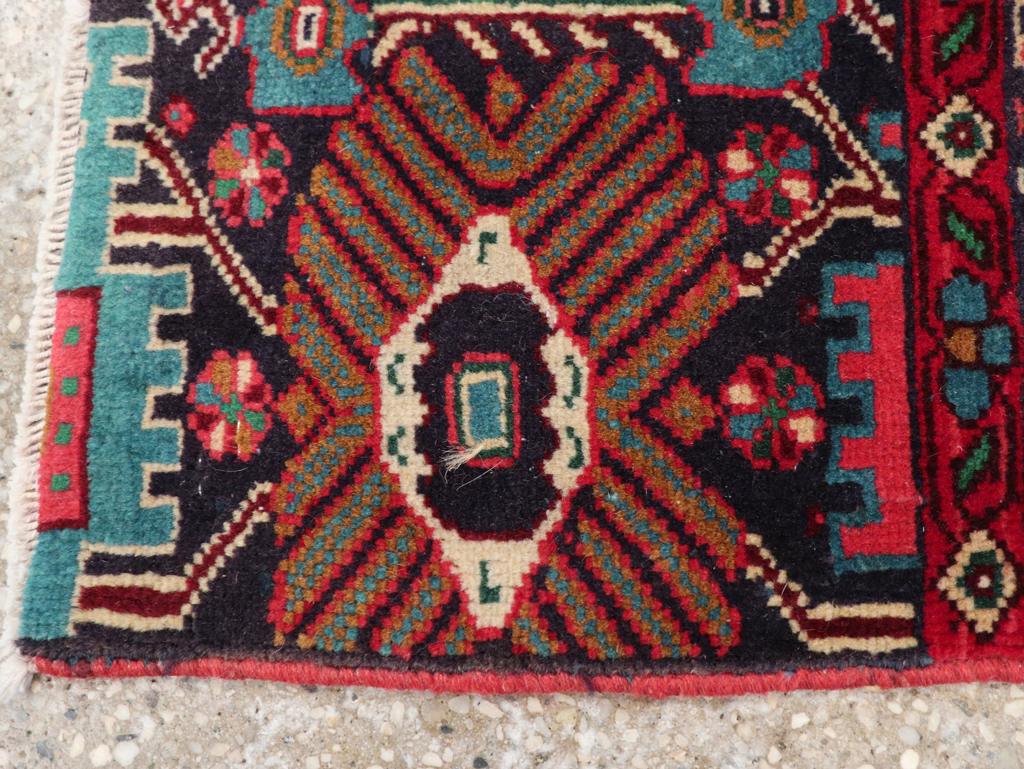 Vintage Persian Bidjar Sampler Throw Rug, No.27861 - Gss