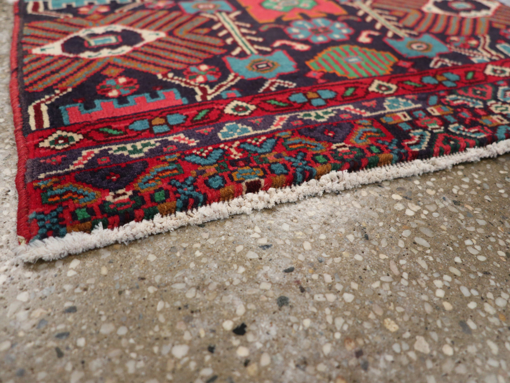 Vintage Persian Bidjar Sampler Throw Rug, No.27861 - Gss