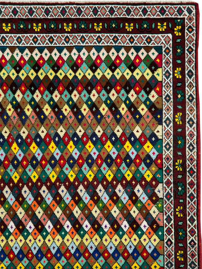 Vintage Persian Hamadan Rug, No.27865 - Gss