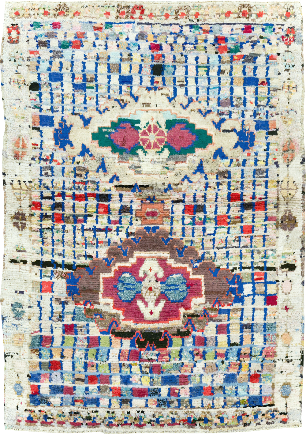 Vintage Persian Cotton Hamadan Rug, No.27867 - Gss