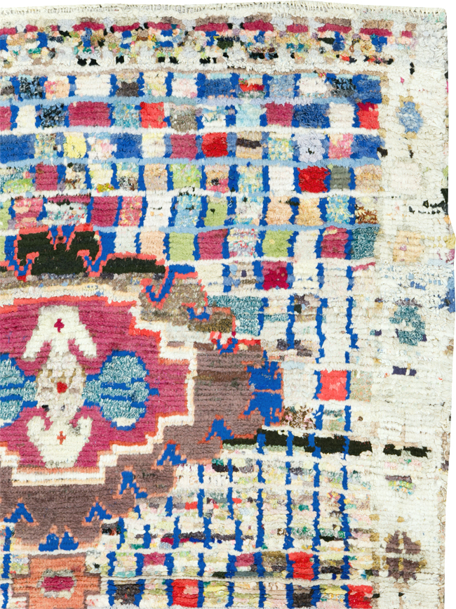 Vintage Persian Cotton Hamadan Rug, No.27867 - Gss