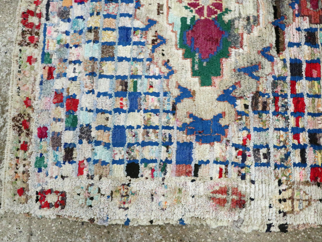 Vintage Persian Cotton Hamadan Rug, No.27867 - Gss