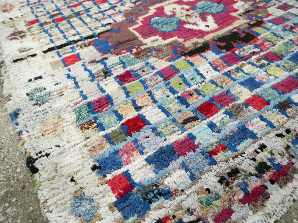 Vintage Persian Cotton Hamadan Rug, No.27867 - Gss