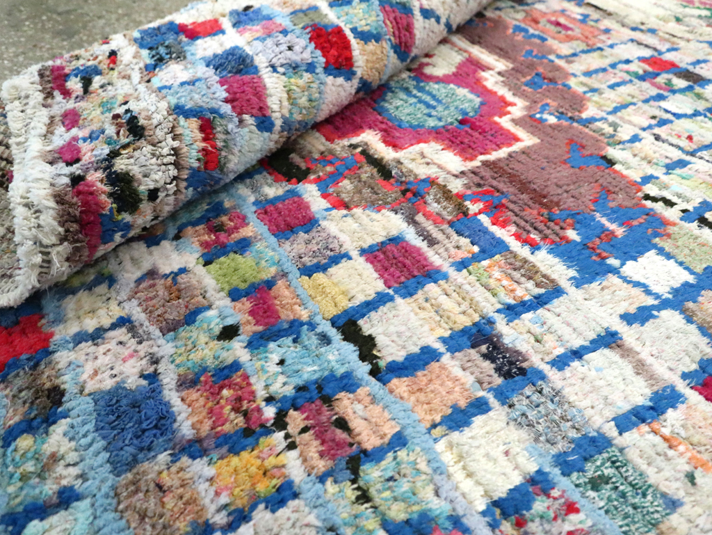 Vintage Persian Cotton Hamadan Rug, No.27867 - Gss