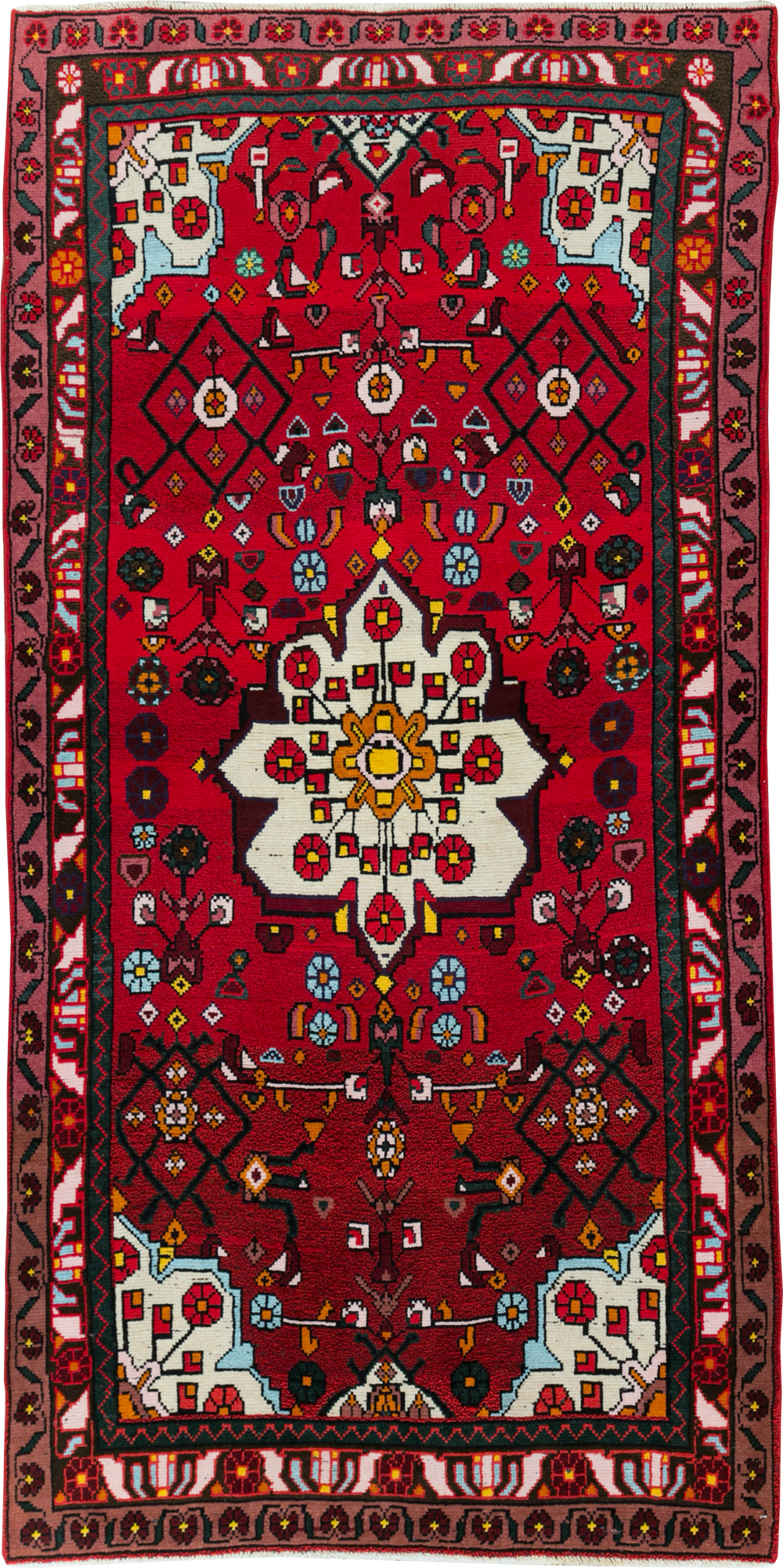 Vintage Persian Hamdan Rug, No.27880 - Gss