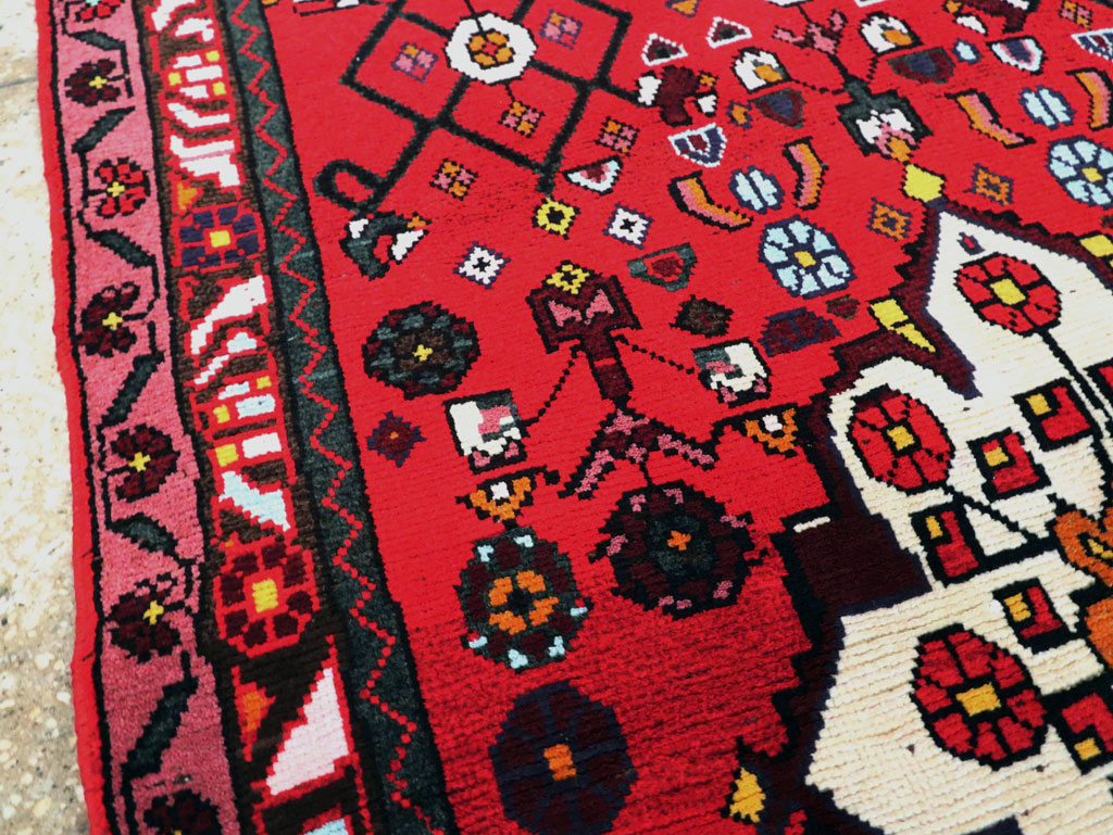Vintage Persian Hamdan Rug, No.27880 - Gss