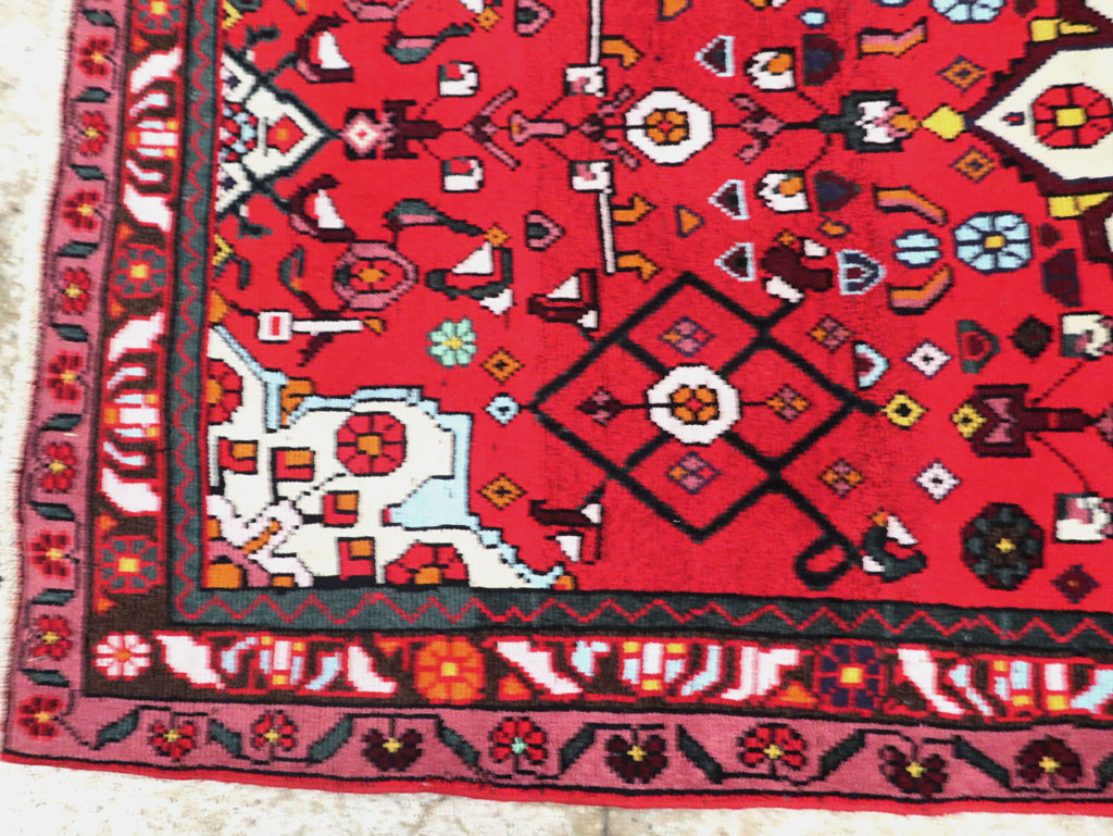 Vintage Persian Hamdan Rug, No.27880 - Gss