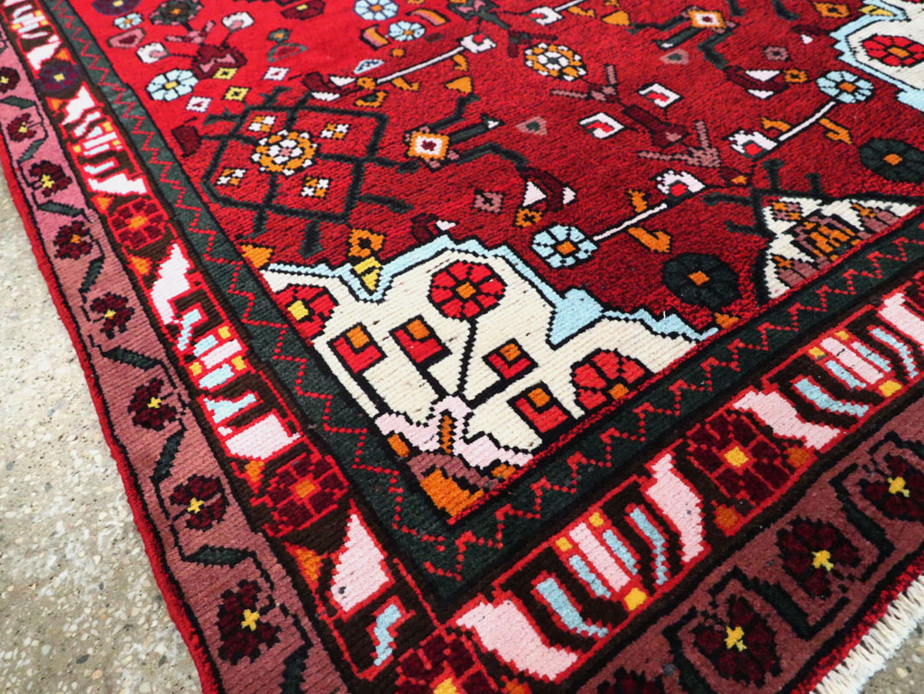 Vintage Persian Hamdan Rug, No.27880 - Gss