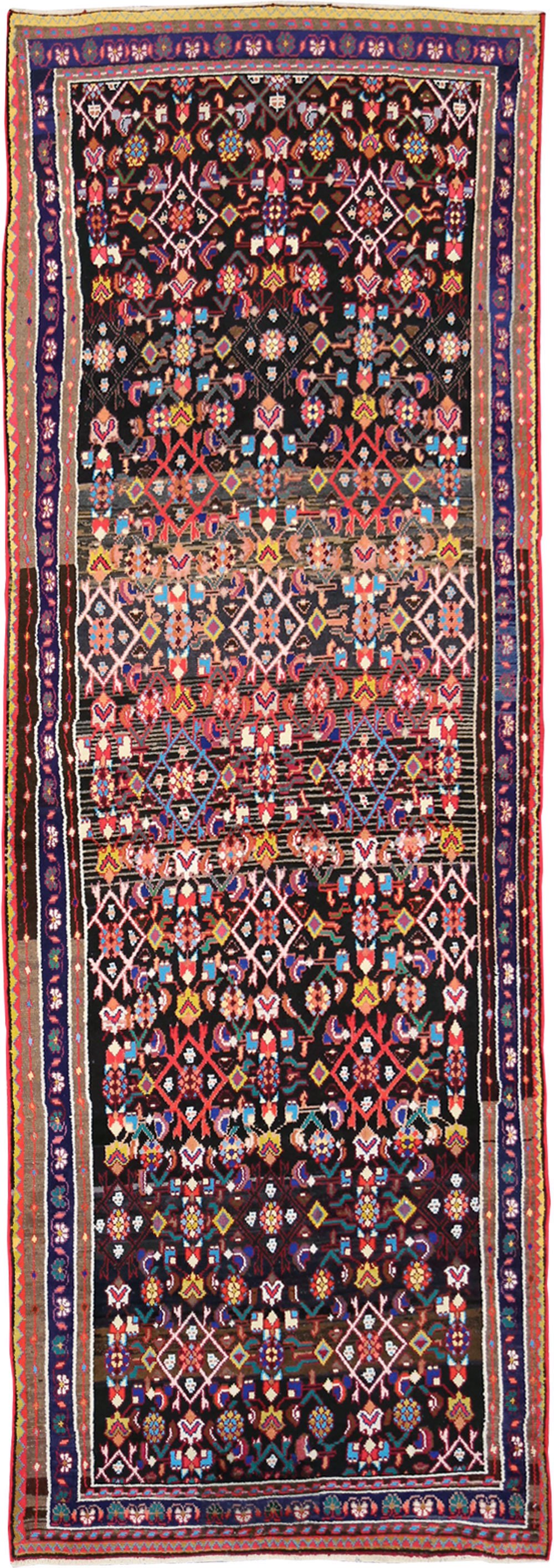 Vintage Persian Malayer Runner, No.27884 - Gss
