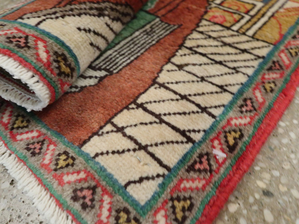 Vintage Persian Tabriz Pictorial Rug, No.27887 - Gss