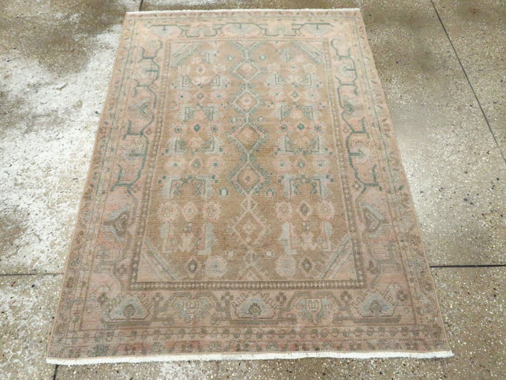 Vintage Persian Malayer Throw Rug, No.27890 - Gss
