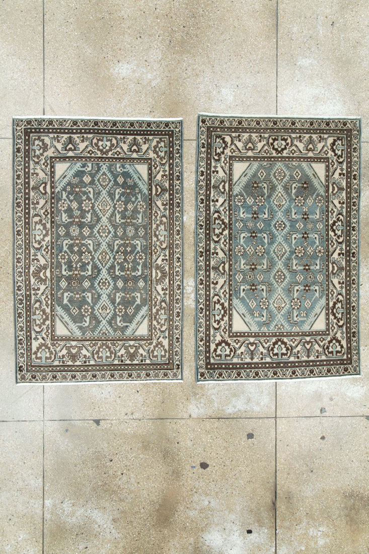 Vintage Persian Malayer Throw Rug (Pair: 1 of 2), No.27892 - Gss