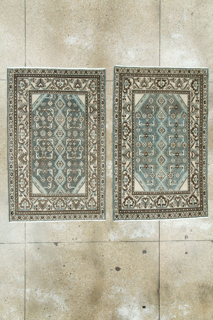Vintage Persian Malayer Throw Rug (Pair: 2 of 2), No.27894 - Gss