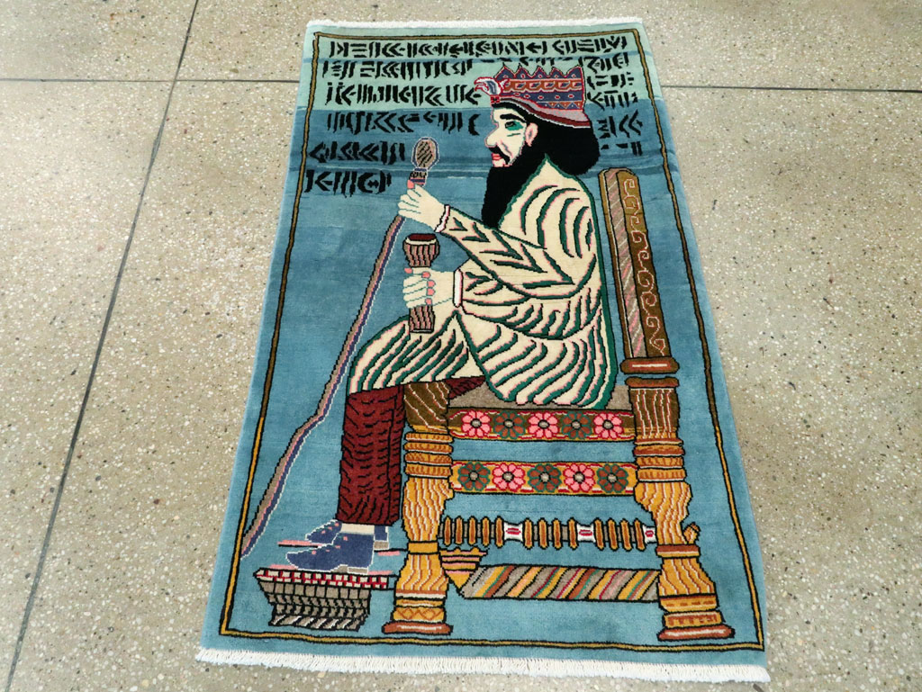 Persian Tabriz Pictorial Rug, No.27918 - Gss