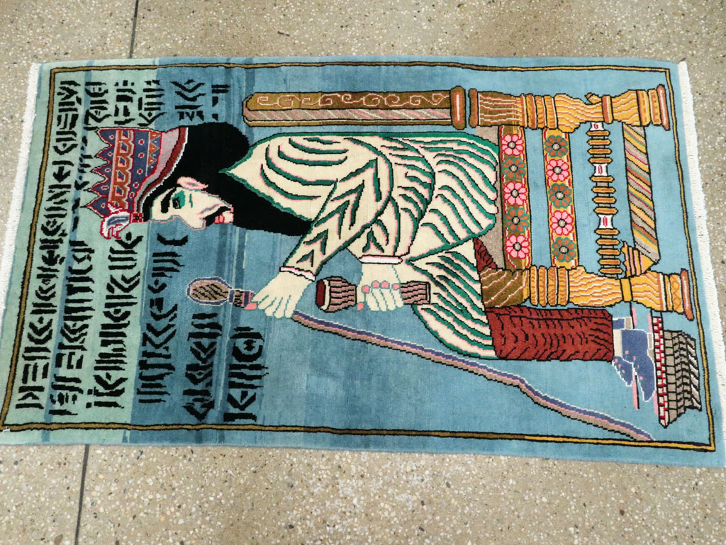 Persian Tabriz Pictorial Rug, No.27918 - Gss