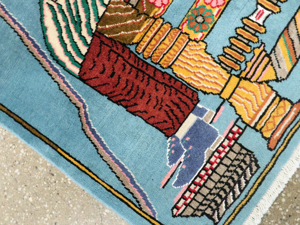 Persian Tabriz Pictorial Rug, No.27918 - Gss