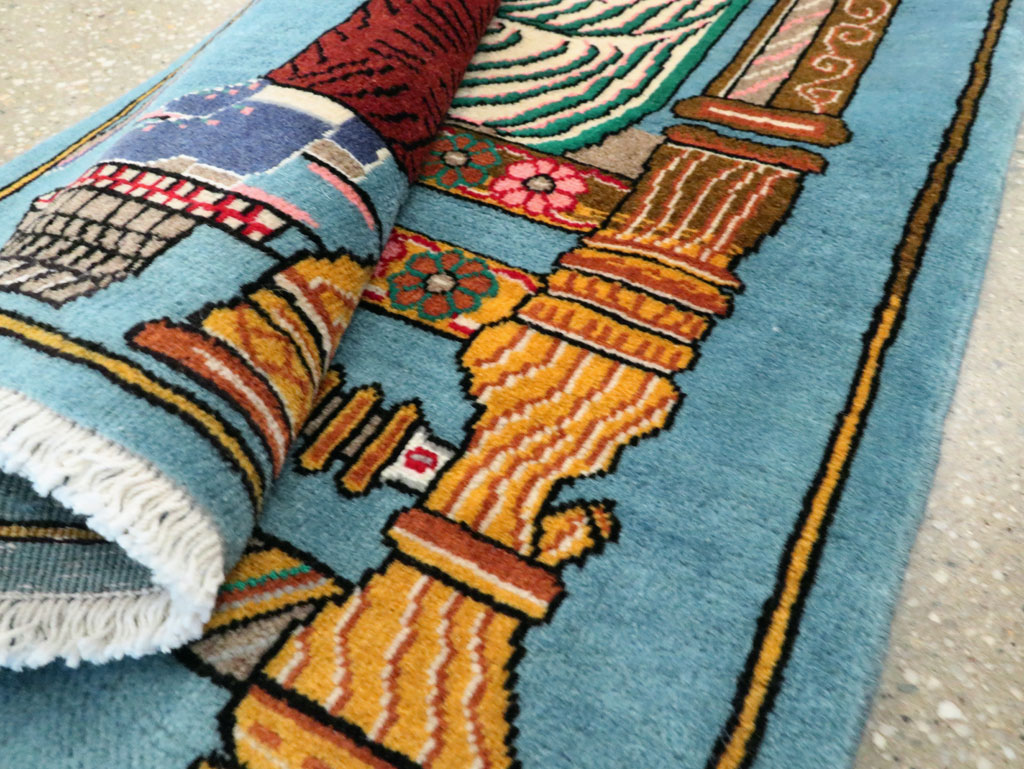 Persian Tabriz Pictorial Rug, No.27918 - Gss