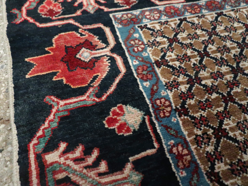 Vintage Persian Serab Square Throw Rug, No.27928 - Gss