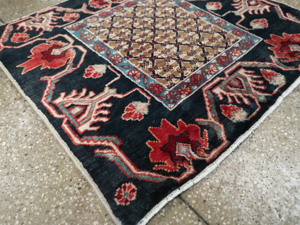 Vintage Persian Serab Square Throw Rug, No.27928 - Gss