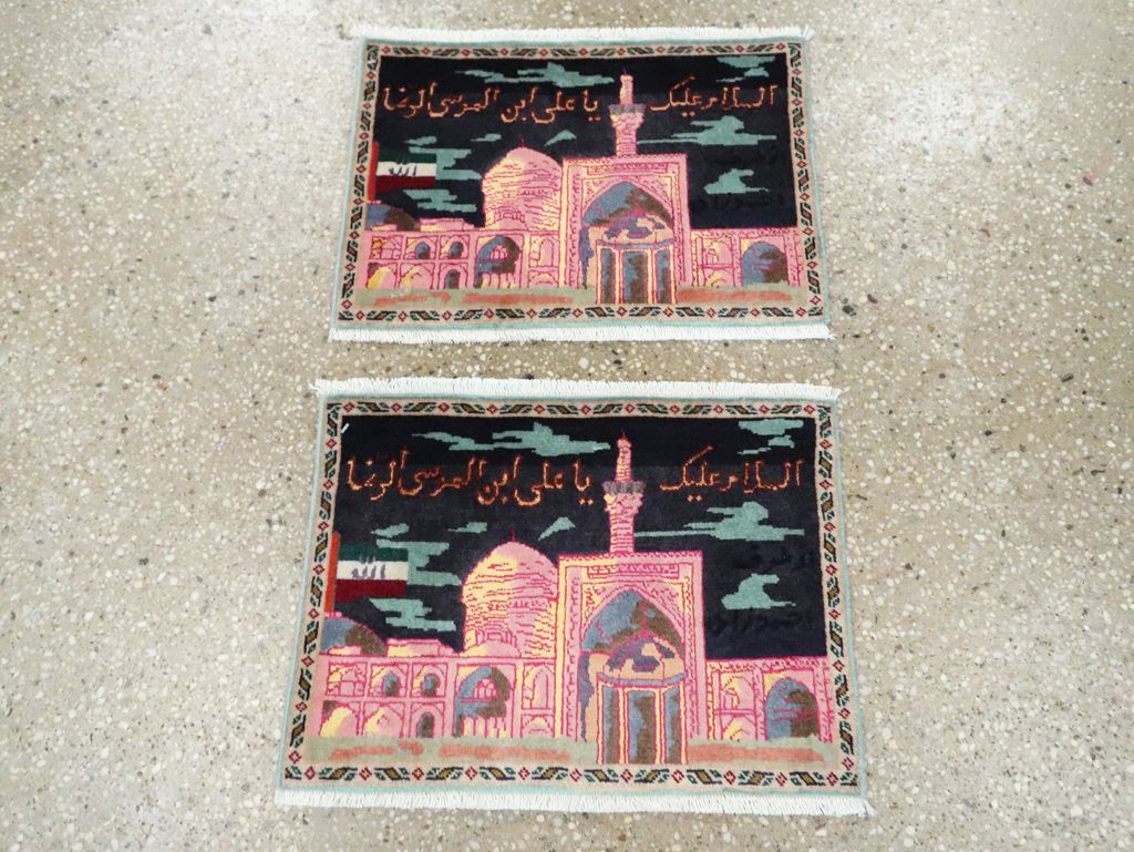 Vintage Persian Tabriz Pictorial Rug (Pair: 1 of 2), No.27929 - Gss