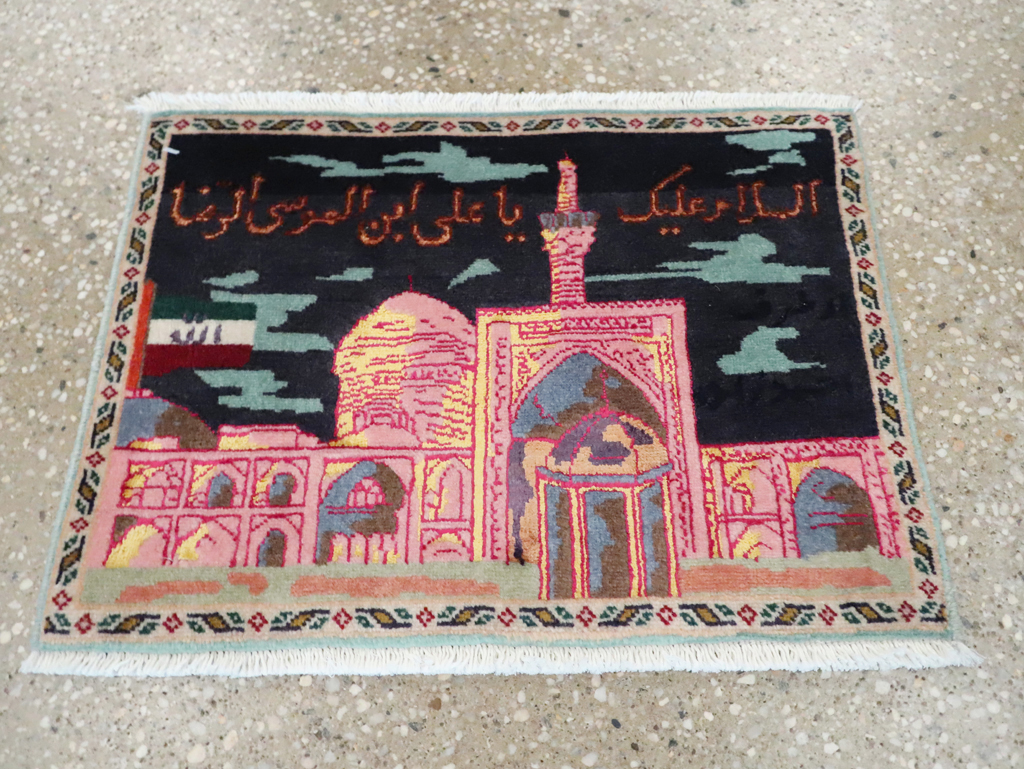 Vintage Persian Tabriz Pictorial Rug (Pair: 2 of 2), No.27931 - Gss