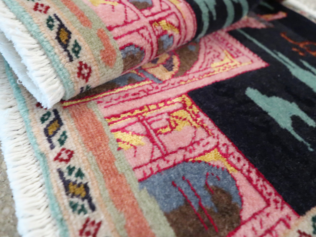 Vintage Persian Tabriz Pictorial Rug (Pair: 2 of 2), No.27931 - Gss