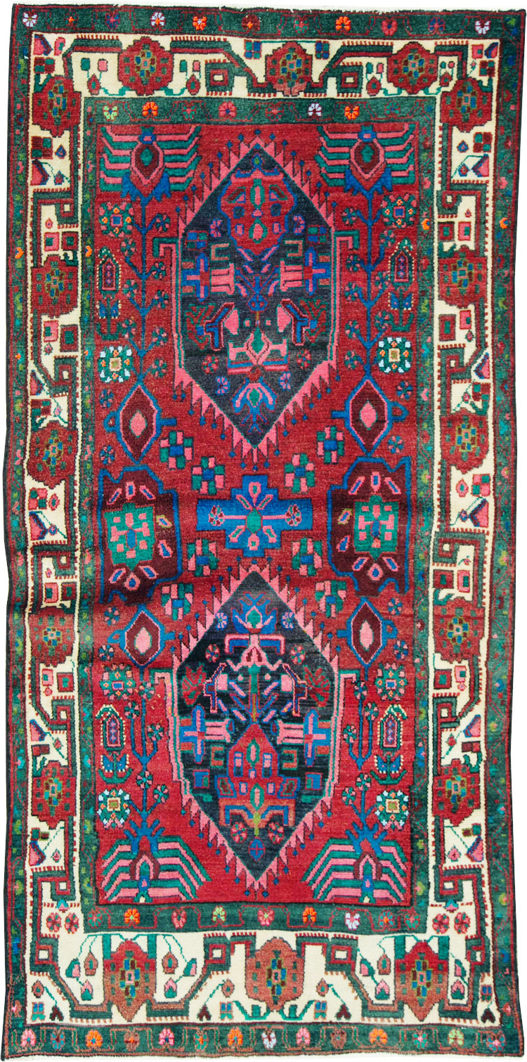 Vintage Persian Hamadan Accent Rug, No.27937 - Gss