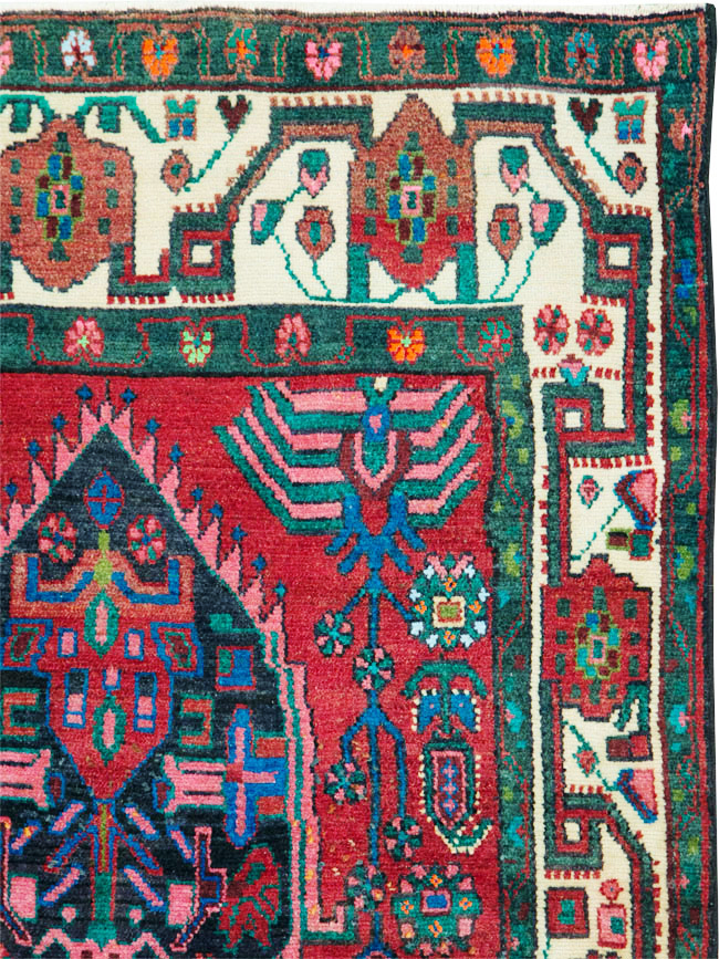 Vintage Persian Hamadan Accent Rug, No.27937 - Gss