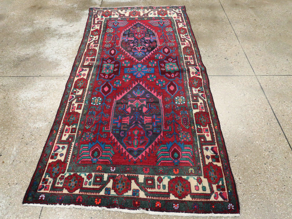 Vintage Persian Hamadan Accent Rug, No.27937 - Gss