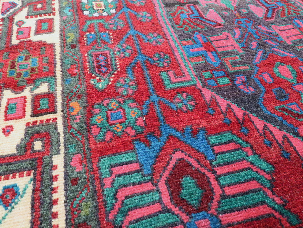 Vintage Persian Hamadan Accent Rug, No.27937 - Gss
