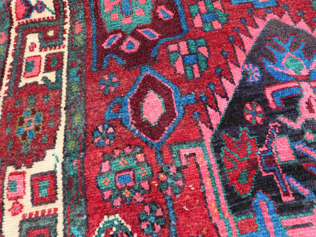 Vintage Persian Hamadan Accent Rug, No.27937 - Gss