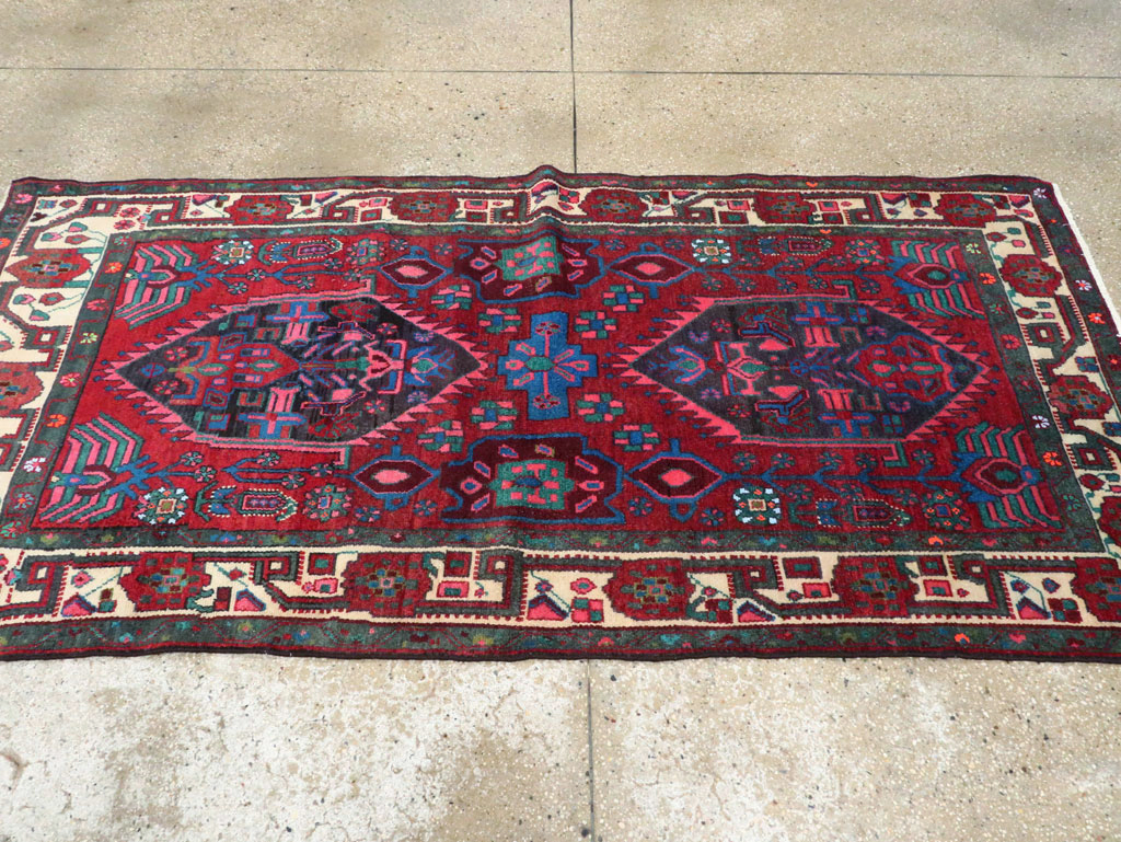 Vintage Persian Hamadan Accent Rug, No.27937 - Gss