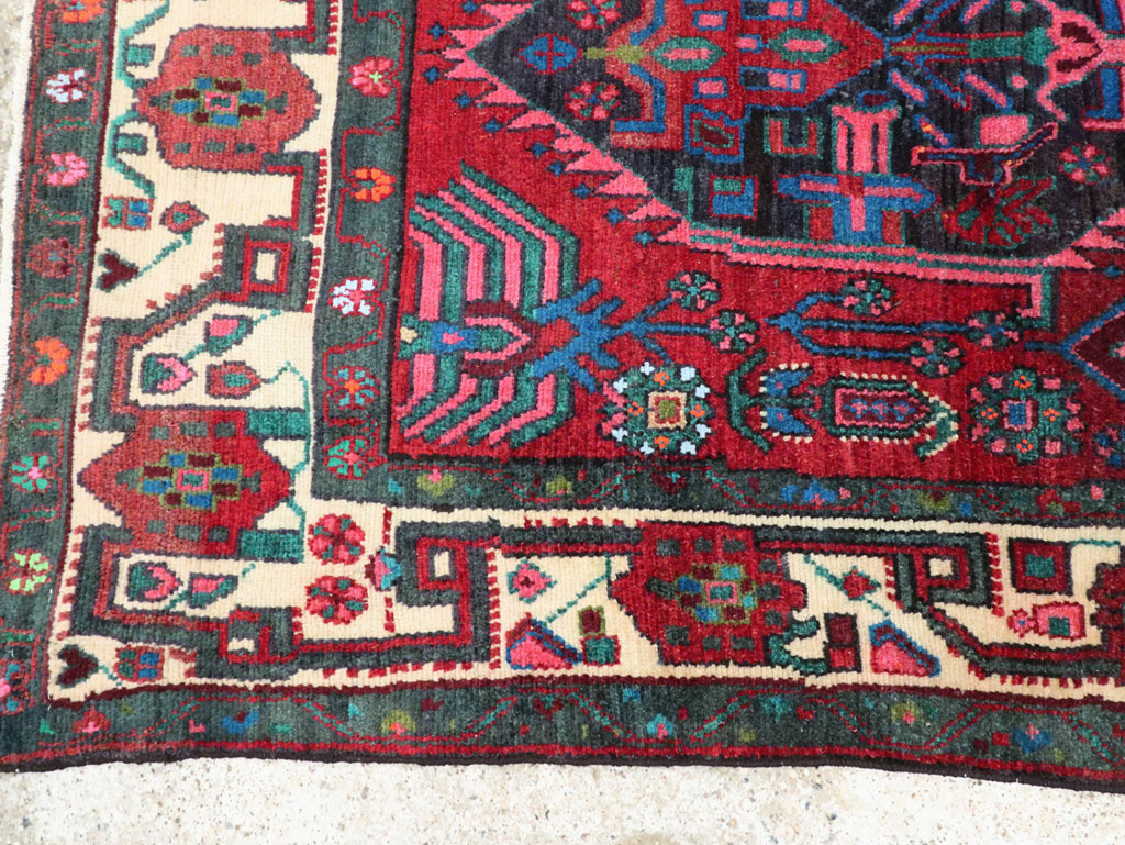 Vintage Persian Hamadan Accent Rug, No.27937 - Gss