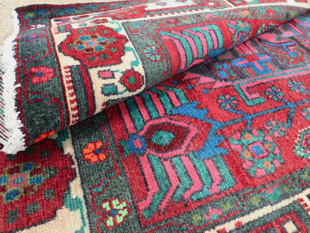 Vintage Persian Hamadan Accent Rug, No.27937 - Gss