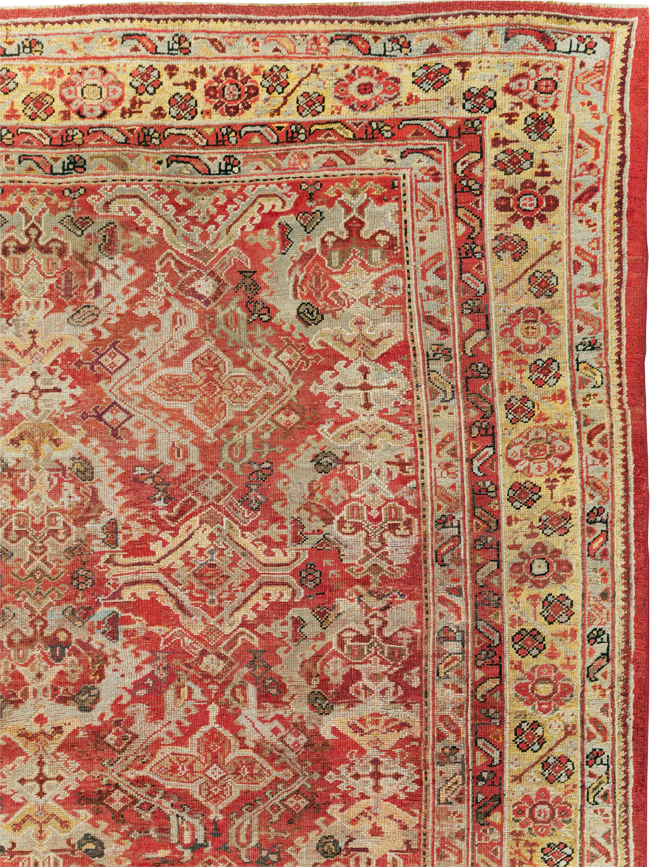 Antique Turkish Oushak Large Room Size Carpet, No.27944 - Gss